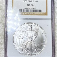 2005 Silver Eagle NGC - MS69