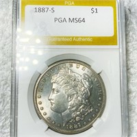 1887-S Morgan Silver Dollar PGA - MS64
