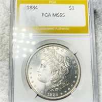 1884 Morgan Silver Dollar PGA - MS65