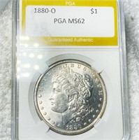 1880-O Morgan Silver Dollar PGA - MS62