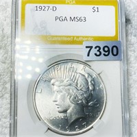 1927-D Silver Peace Dollar PGA - MS63