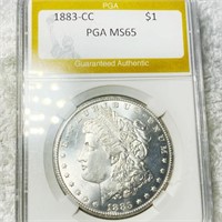 1883-CC Morgan Silver Dollar PGA - MS65