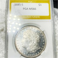 1885-S Morgan Silver Dollar PGA - MS66