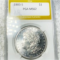 1883-S Morgan Silver Dollar PGA - MS62