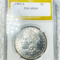 1901-S Morgan Silver Dollar PGA - MS64
