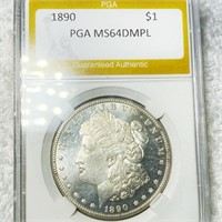 1890 Morgan Silver Dollar PGA - MS 64 DMPL