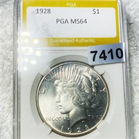 1928 Silver Peace Dollar PGA - MS64