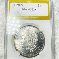 1894-S Morgan Silver Dollar PGA - MS62+