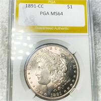 1891-CC Morgan Silver Dollar PGA - MS64