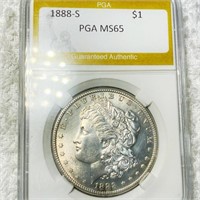 1888-S Morgan Silver Dollar PGA - MS65