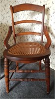 ANTIQUE CANED CHAIR