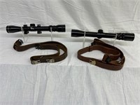 2 scopes and 2 leather slings, Bushnell sportview