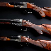 An exceptional grouping of antique and vintage shotguns, including Parker Bros., Ithaca, and Fox, featuring an untouched Parker A1-A Special
