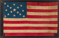 Very rare hand-sewn 16-star US National flag