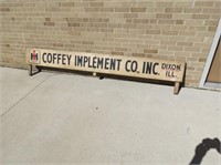 Vintage IH Coffey Implement Dixon ILL dealer sign