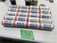 (20) $25 Rolls Name $1 coins