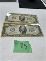 1934D & 1934C $10 Bills (2)