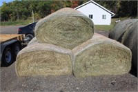 (5) Round bales of hay