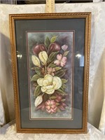 FRAMED AND MATTED PRINT - FLOWERS - HELEN BROWN