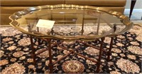 La Barge Polished Brass Coffee Table, 42” Round