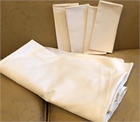 Linen Tablecloth 70” with Matching Napkins- 4 ,
