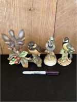 Lot of 4 Bird Figurines