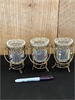Lot of 3 Votive Candle Holders