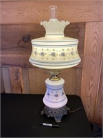 Vintage Tall Hurricane Parlor Lamp