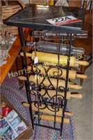 STEELE ROLLING PIN RACK WITH MARBLE TOP