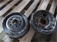 (2) Brake Drums and Backing Plates