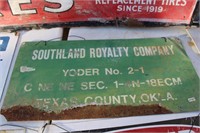 SOUTHLAND ROYALTY COMPANY OIL LEASE SIGN