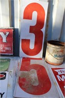 LOT OF VTG. GAS STATION NUMBERS