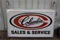 COLUMBIA SALES AND SERVICE LIGHTED SIGN