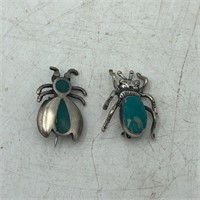 STERLING SILVER BUG PINS