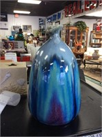 Multi  blue colors bud vase tall