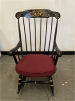 Early American Folk Art Black Rocking Chair