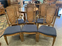 6 Cane Back Dining Chairs - Hi-Back
