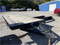 18' WOOD FLAT TRAILER WITH MOBILE HOME AXEL