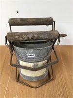 Vintage Metal Bucket Ringer Washer