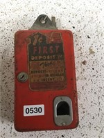 Metal box - maybe from cola box ?