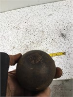 Cast iron cannon ball or ?