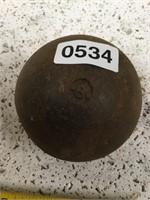 Cast iron cannon ball or ?