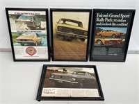 4 Original Framed Advertisements Including Holden