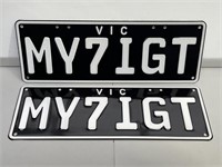 Set of Victorian Number Plates MY7IGT With Right