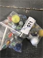 3 BAGS ASSORTED MARBLES
