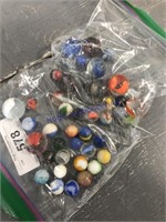 2 BAGS ASSORTED MARBLES