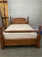 Beautiful Stearns & Foster Oak Pillowtop Queen Bed