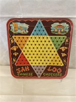 Vintage Metal Chinese Checkers Board
