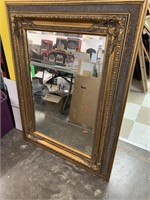 LARGE GOLD FRAMED WALL MIRROR