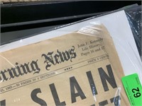 VTG DALLAS MORNING NEWS KENNEDY SLAIN NEWSPAPER